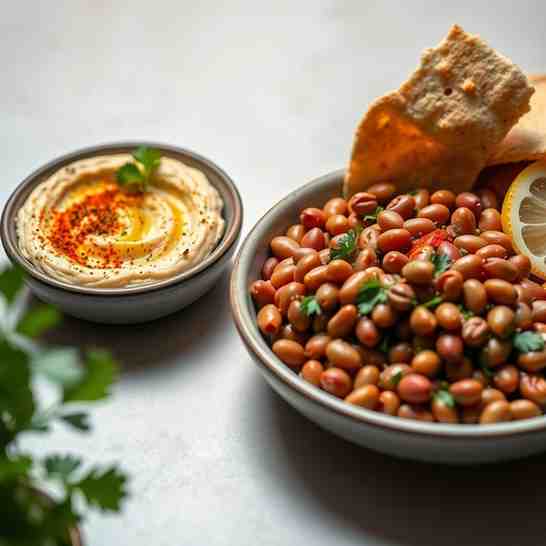 Easy Egyptian Ful Medames & Hummus - Healthy Fava Beans Recipe